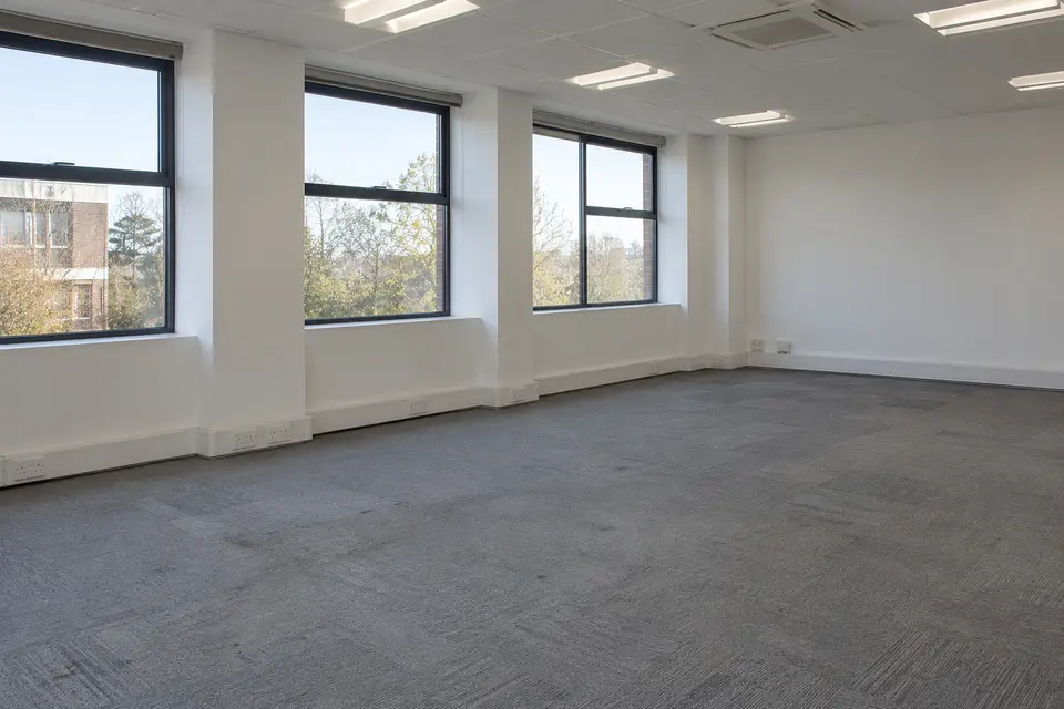 Empty office floor after a completed office clearance